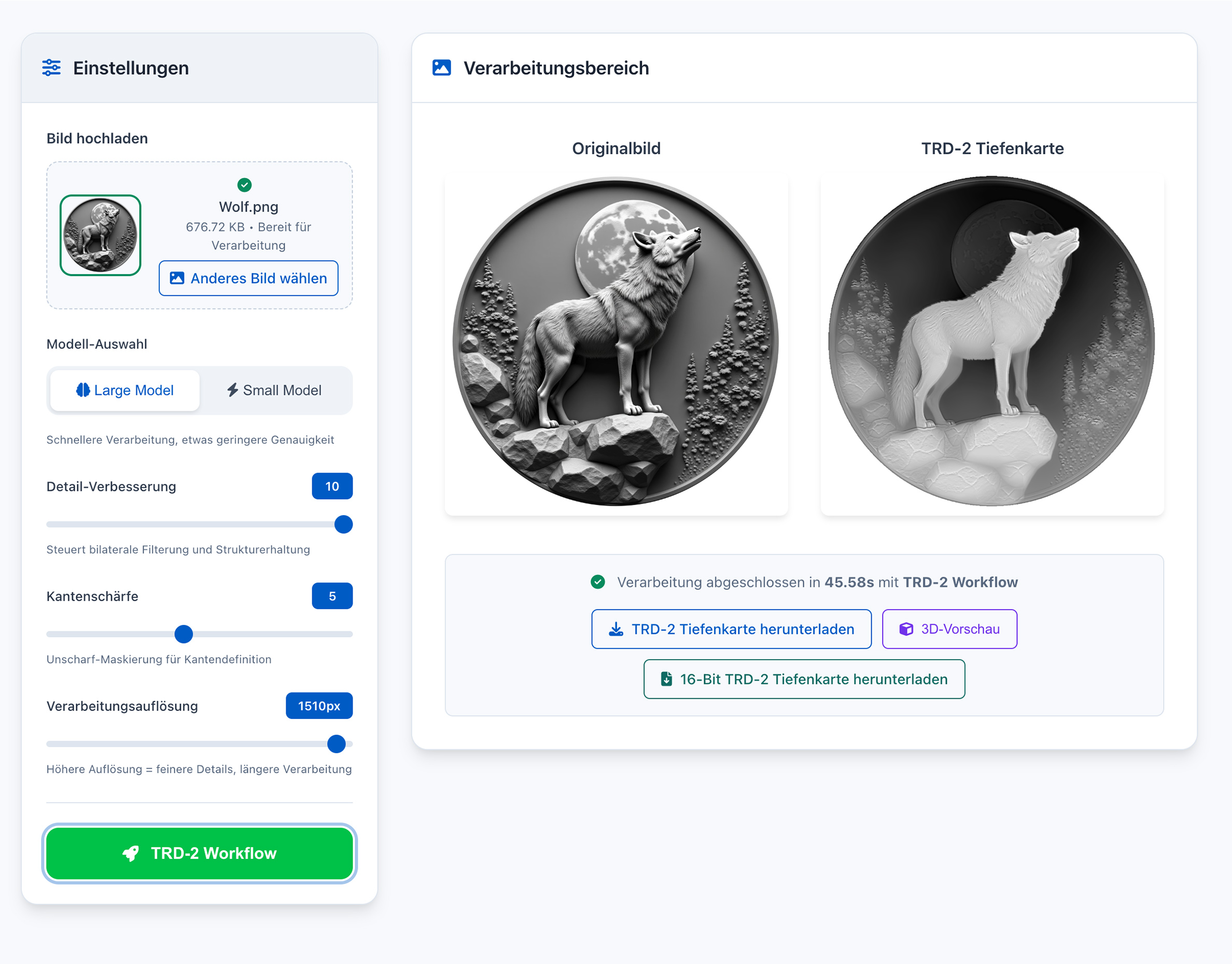 TiefRinnDa – Produktansicht